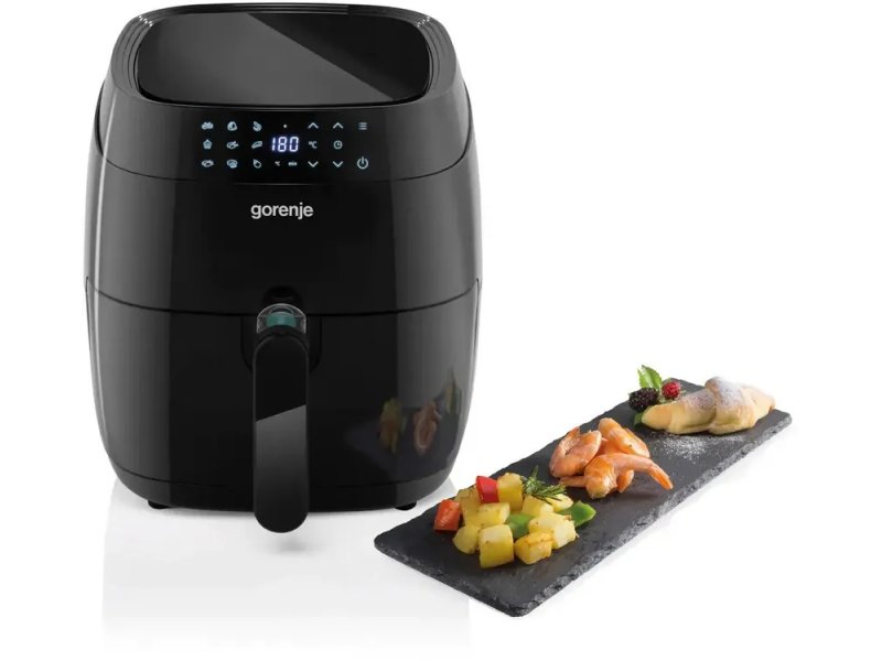 Gorenje AF1700B результат приготовления морепродукты и овощи съёмная корзина