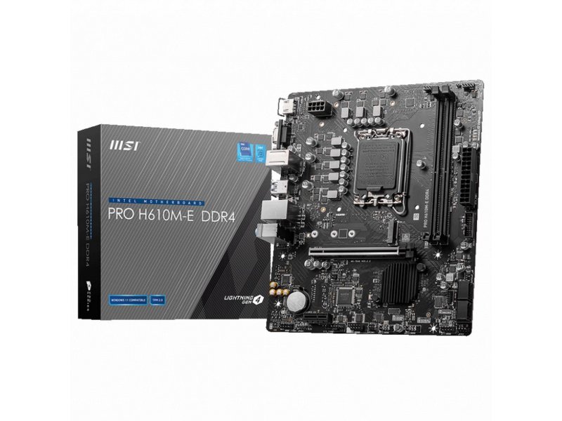 MSI Pro H610M-E DDR4 задняя панель HDMI DisplayPort VGA USB порты