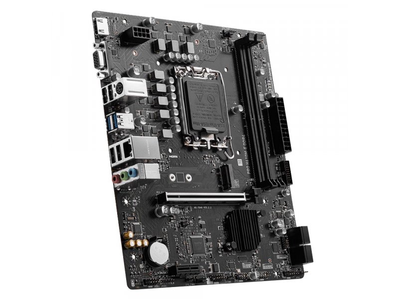 MSI Pro H610M-E DDR4 слот PCIe 4.0 x16 и разъёмы M.2 SATA