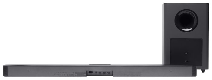 JBL Bar 2.1 Deep Bass разъёмы подключения &mdash; вид снизу на порты HDMI, оптику и USB