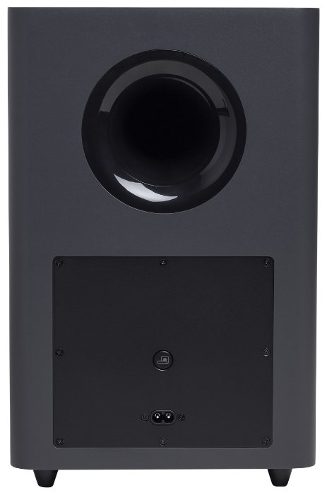 JBL Bar 2.1 Deep Bass задняя панель сабвуфера &mdash; порт фазоинвертора и разъёмы питания