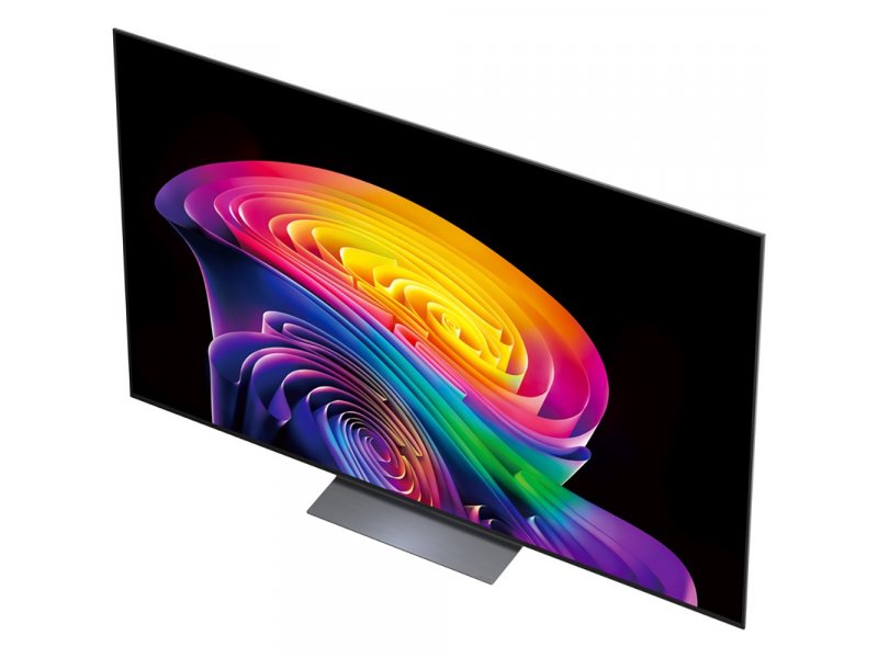 LG OLED65C6RLA изометрический вид под углом 45° — общий дизайн и подставка 65-дюймового OLED