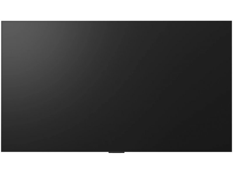 LG OLED77G6 вид спереди без подставки — минималистичный корпус, кнопки управления снизу