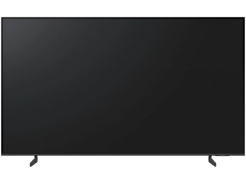 Samsung QE85QN70H 85 дюймов — вид спереди с чёрным экраном на подставке, пропорции корпуса