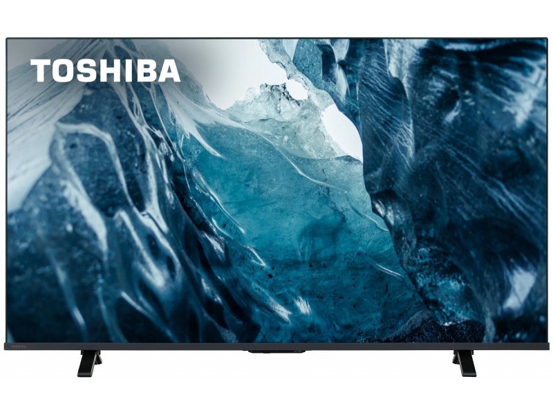 Toshiba 65M450RE 65 дюймов вид спереди экран включён демонстрационный контент