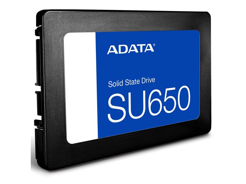 ADATA SU650 2TB трёхмерный ракурс &mdash; толщина корпуса 7 мм и боковые точки крепления