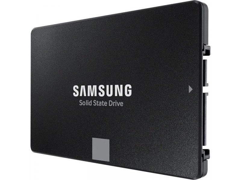Samsung 870 EVO 2 ТБ — боковой профиль с разъёмами SATA данных и питания
