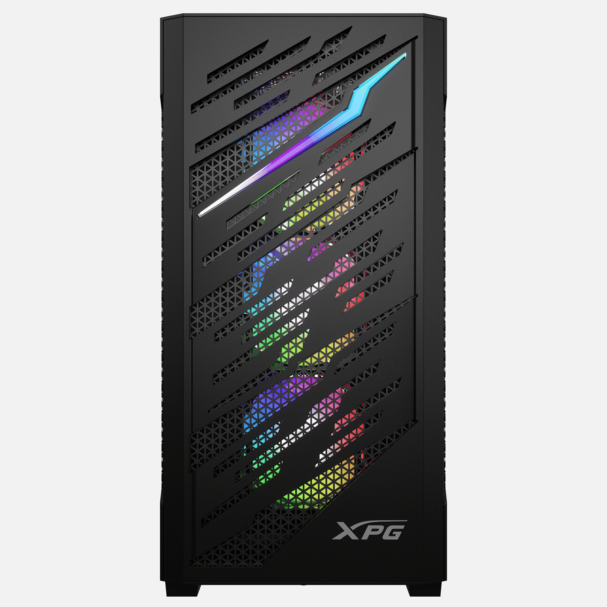 ADATA XPG STARKER AIR BTF фасад с ARGB-подсветкой множества цветов на вентиляторах