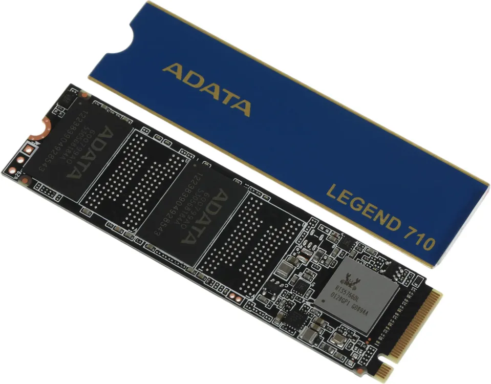 ADATA Legend 710 512ГБ — маркировка и компоненты платы накопителя