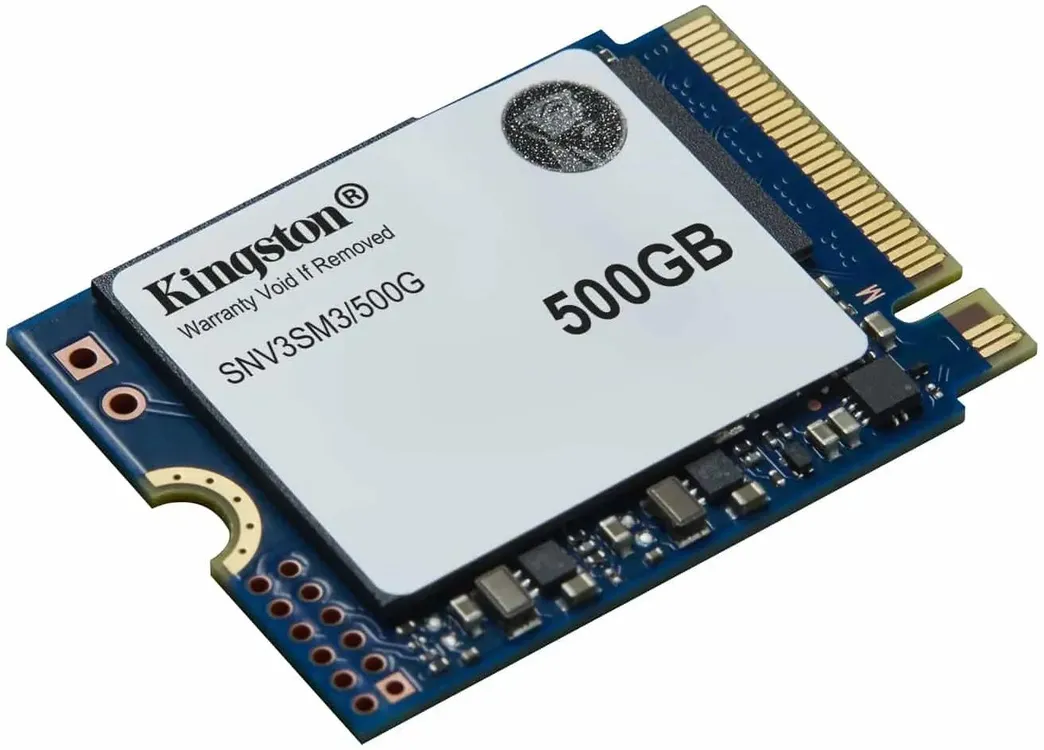 Kingston SNV3SM3 500GB SSD M.2 2230 вид накопителя целиком с разъёмами и электроникой