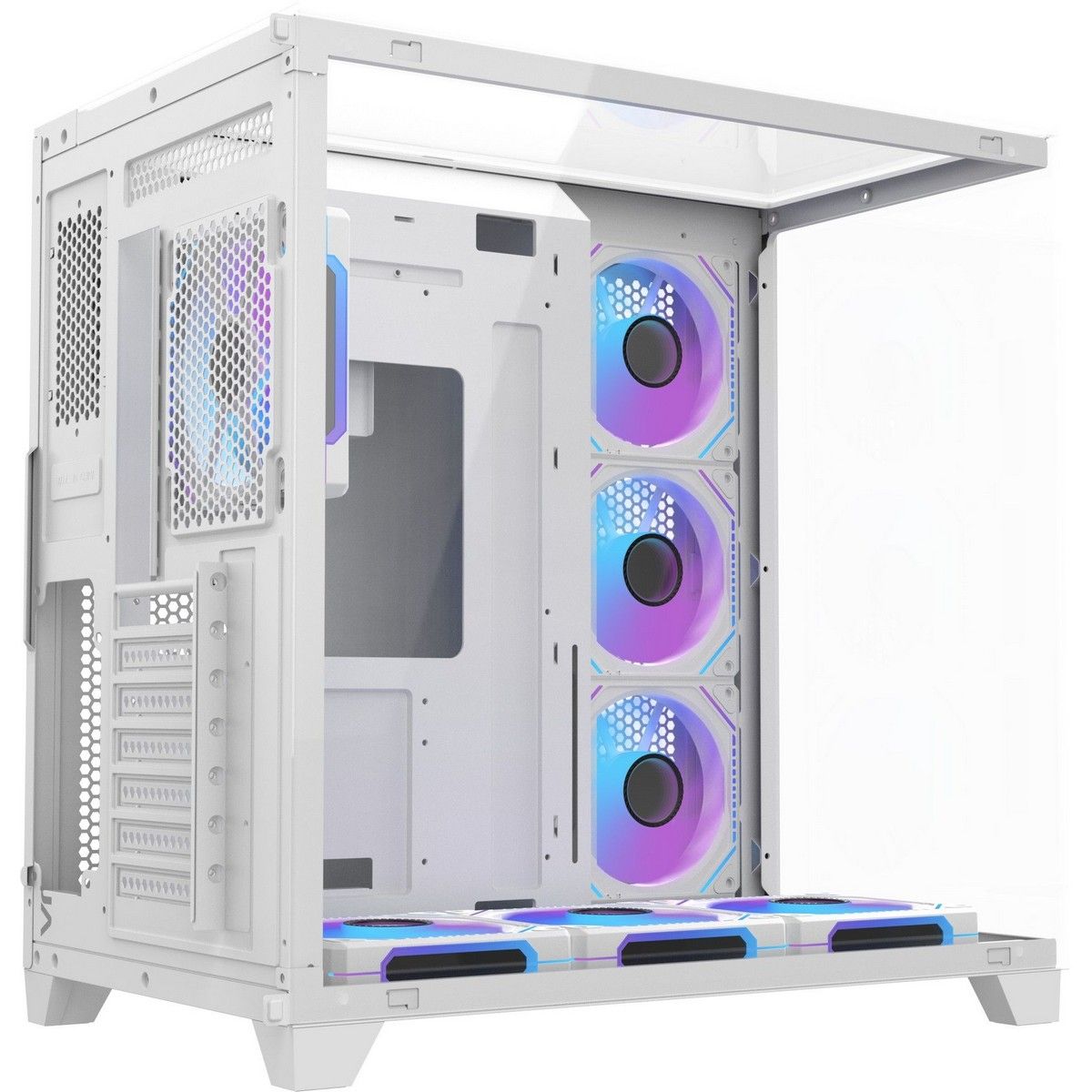 Alseye Vision Ultra W боковой профиль три вертикальных ARGB-вентилятора слоты расширения