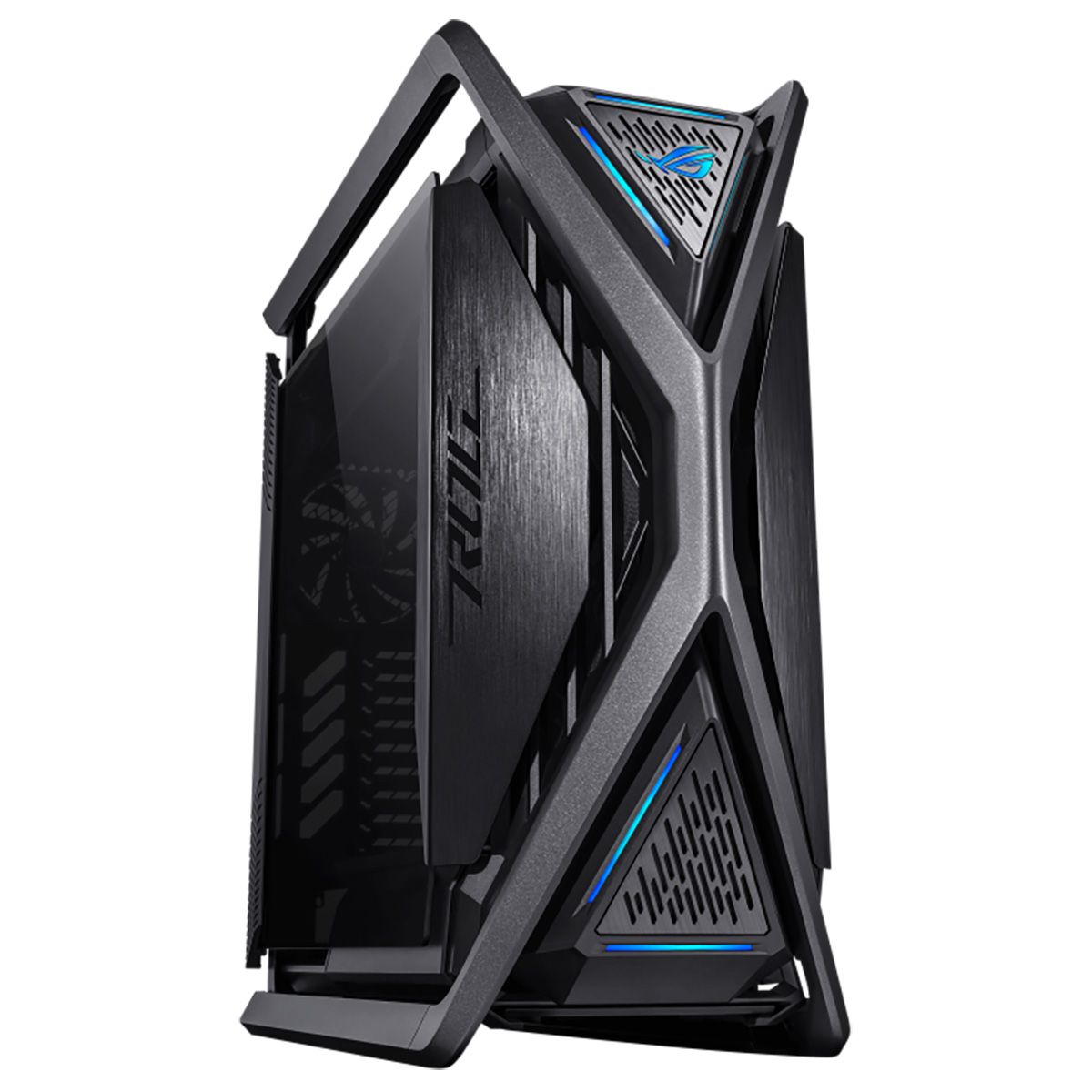 ASUS ROG Hyperion GR701 BTF Edition открытая боковая панель внутреннее пространство кулеры и ARGB-подсветка