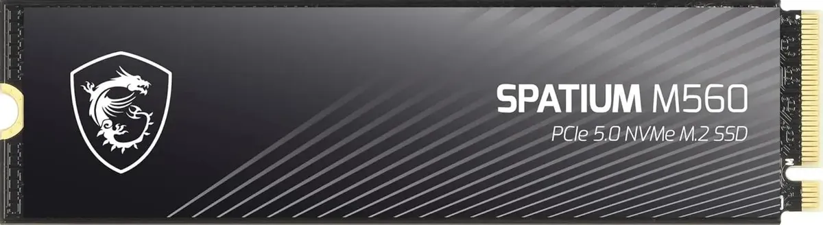 MSI SPATIUM M560 1TB M.2 2280 вид сверху &mdash; контроллер Phison E31T и чипы 3D NAND TLC