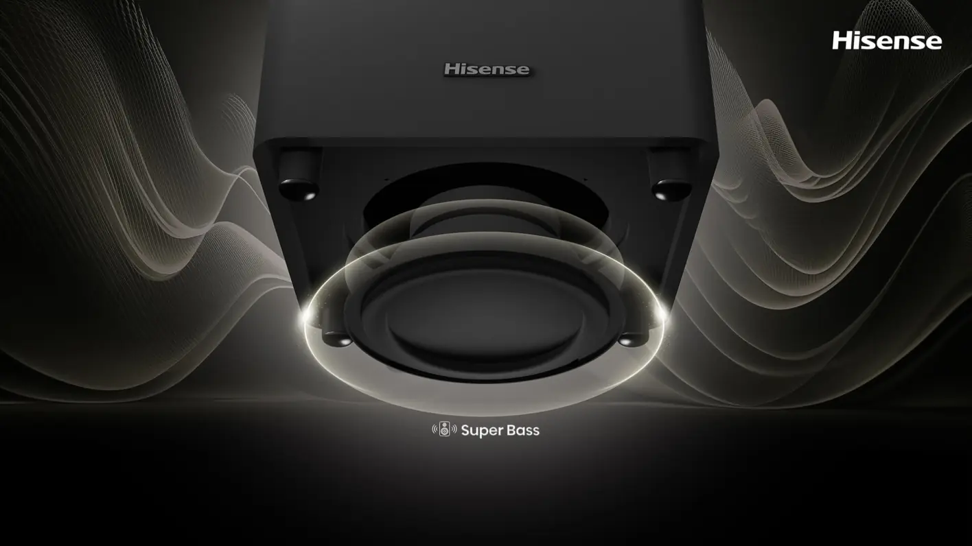 Hisense HT SATURN активный сабвуфер 6,5 дюйма Super Bass &mdash; визуализация низких частот