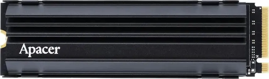 Apacer AS2280Q4U 4TB вид сверху &mdash; алюминиевый радиатор чёрный профиль M.2 2280