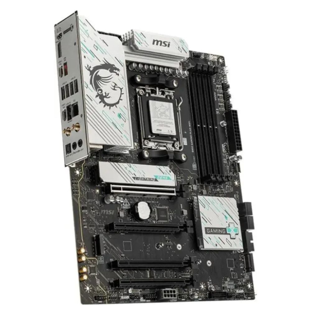 MSI B850 Gaming Plus Wifi задняя панель порты USB DisplayPort RJ-45 вид сзади