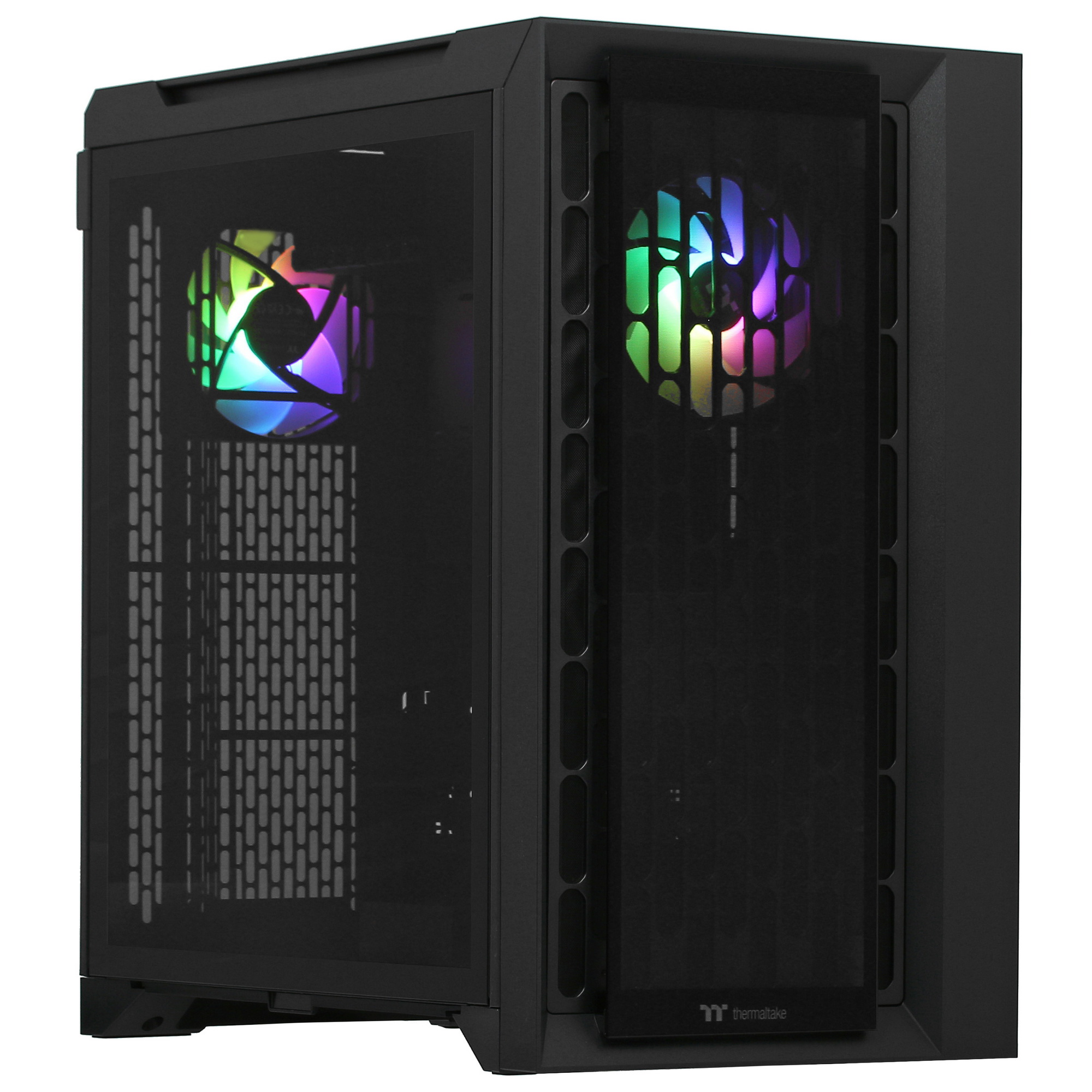 Thermaltake CTE C700 TG ARGB вид спереди с ARGB-подсветкой и прозрачной боковой панелью