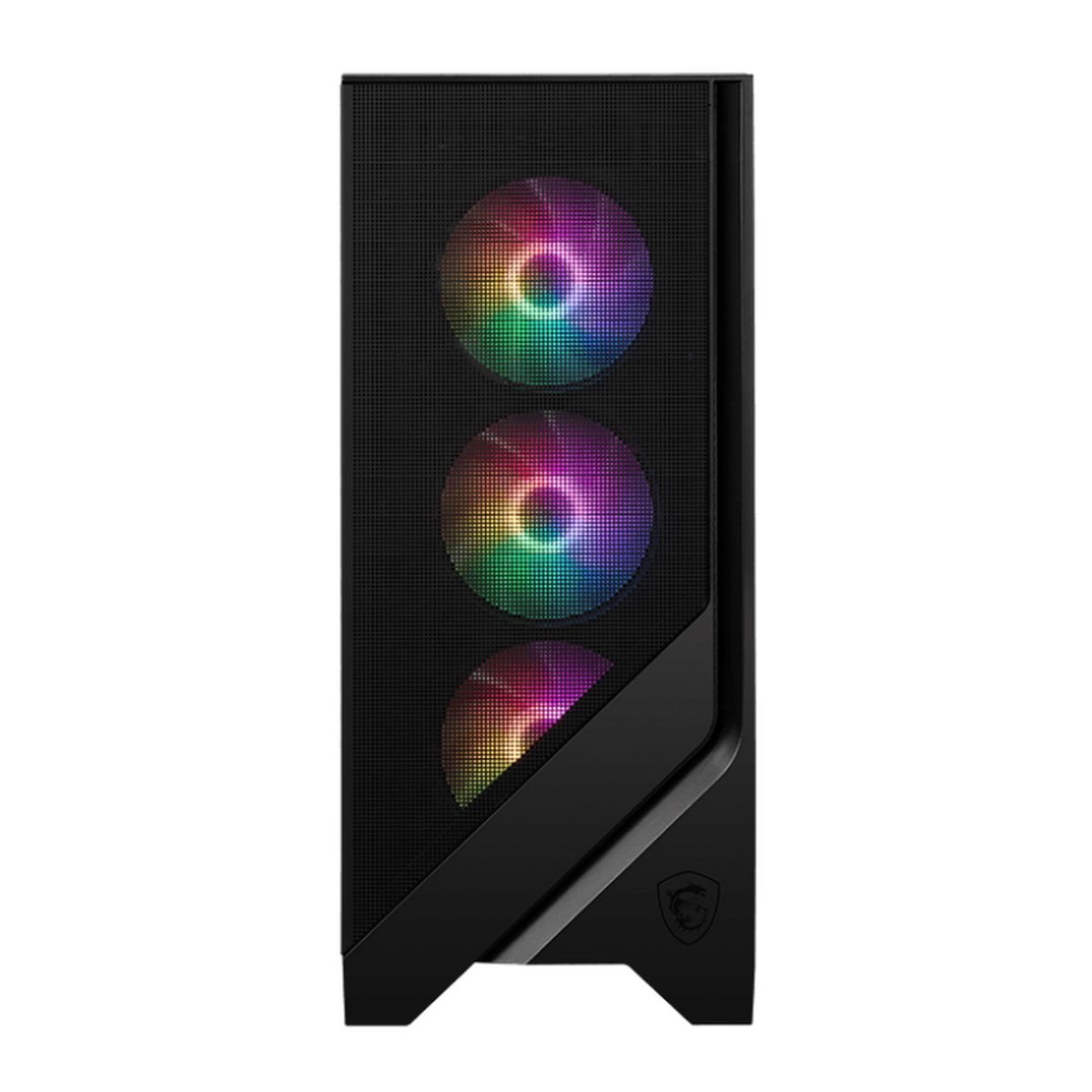 MSI MAG FORGE 120A фронтальный вид три ARGB вентилятора металлическая сетка