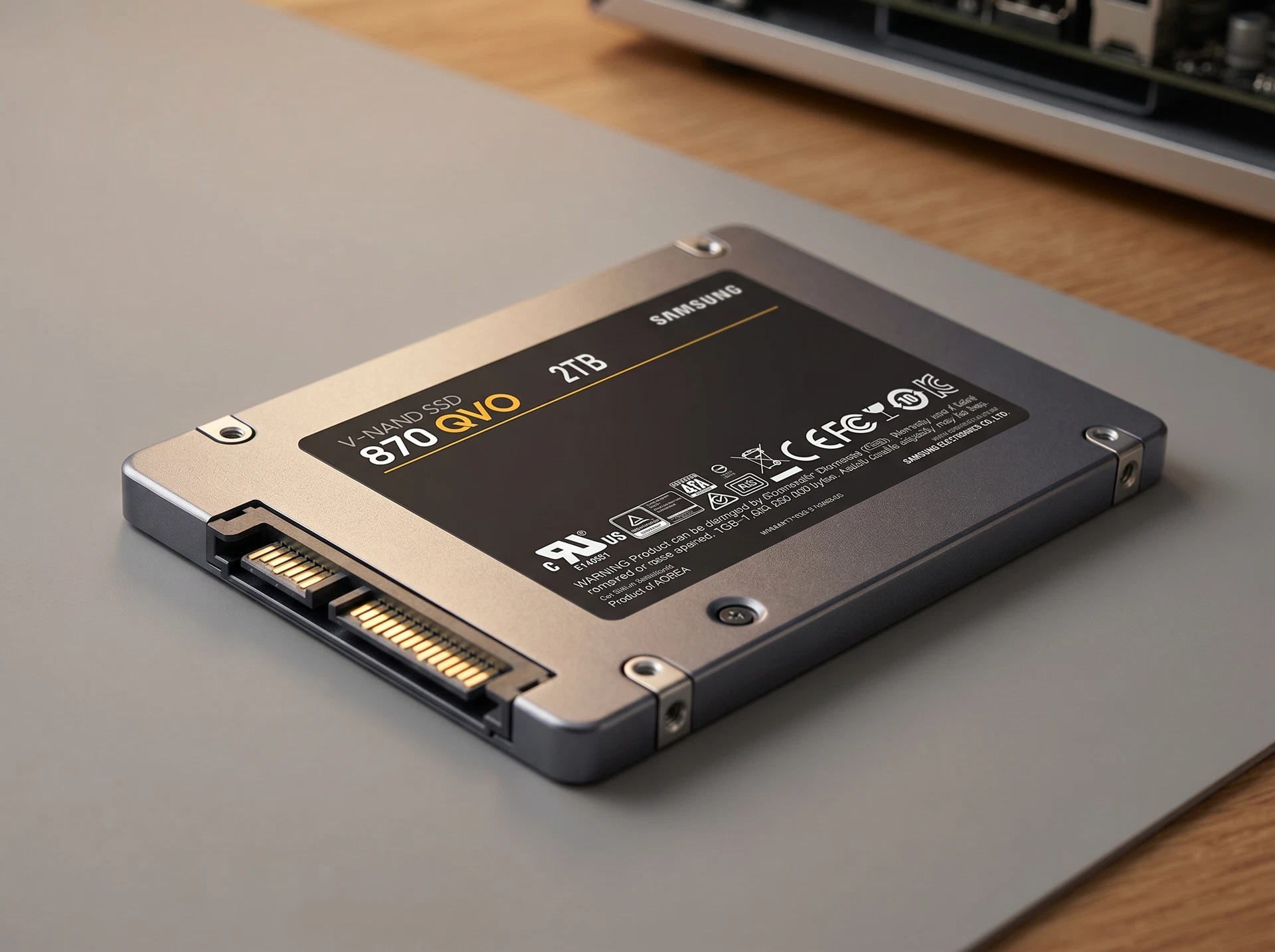 SSD накопитель Samsung 870 QVO 2ТБ, 2.5" SATA, SATA III, [MZ-77Q2T0BW] - фото в интерьере