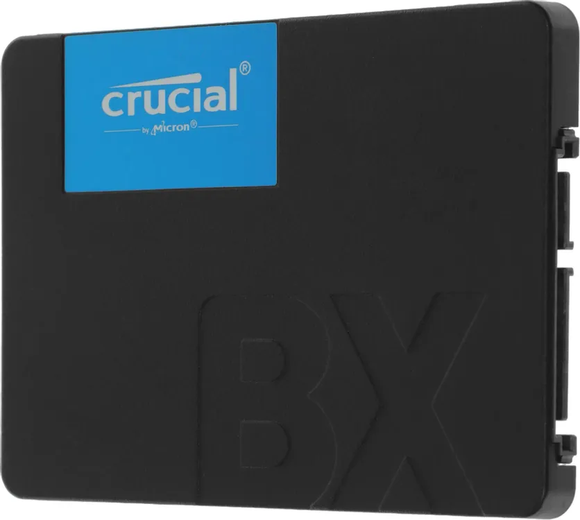 Crucial BX500 1TB боковой профиль SATA-разъём компактный тонкий корпус 7 мм