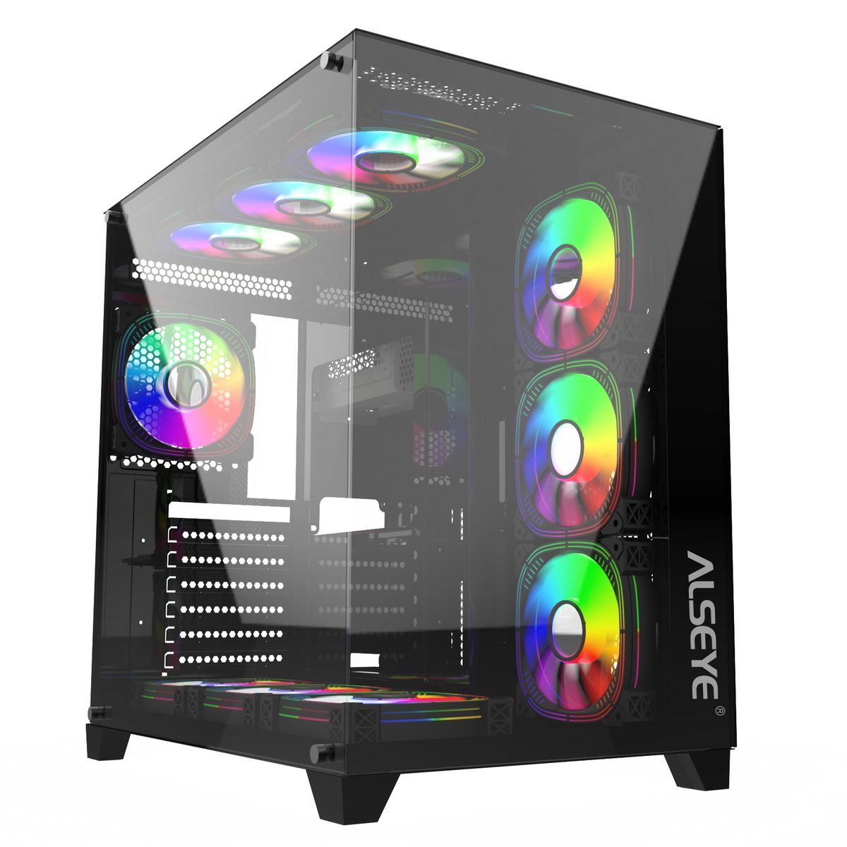 Alseye Paladin-B AS.07.0132 вид спереди ARGB вентиляторы прозрачные панели