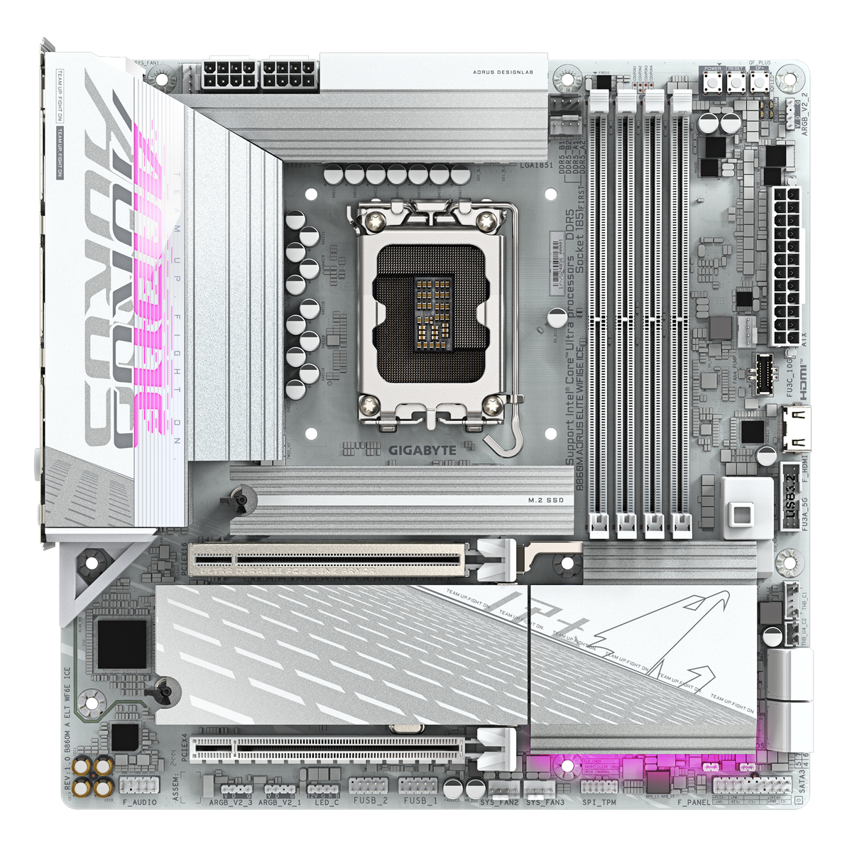 Gigabyte B860M Aorus Elite WiFi6E обзор задней панели портов USB HDMI DisplayPort