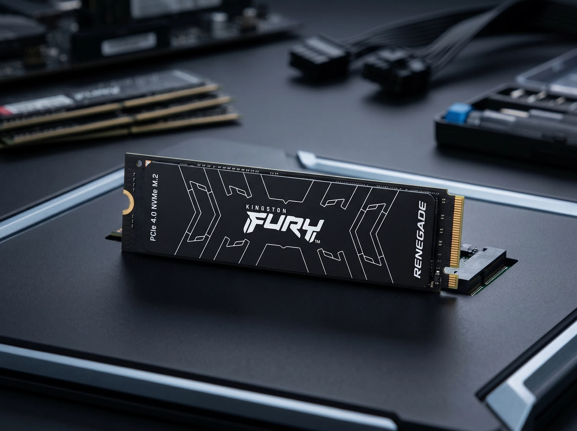 SSD накопитель Kingston Fury Renegade 2ТБ, M.2 2280, PCIe 4.0 x4, NVMe [SFYRD/2000GBKCN] - фото в интерьере
