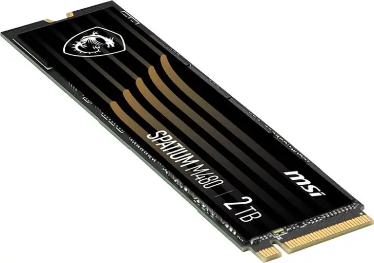 MSI Spatium M480 2TB PCIe 4.0 NVMe — вид с обратной стороны платы накопителя