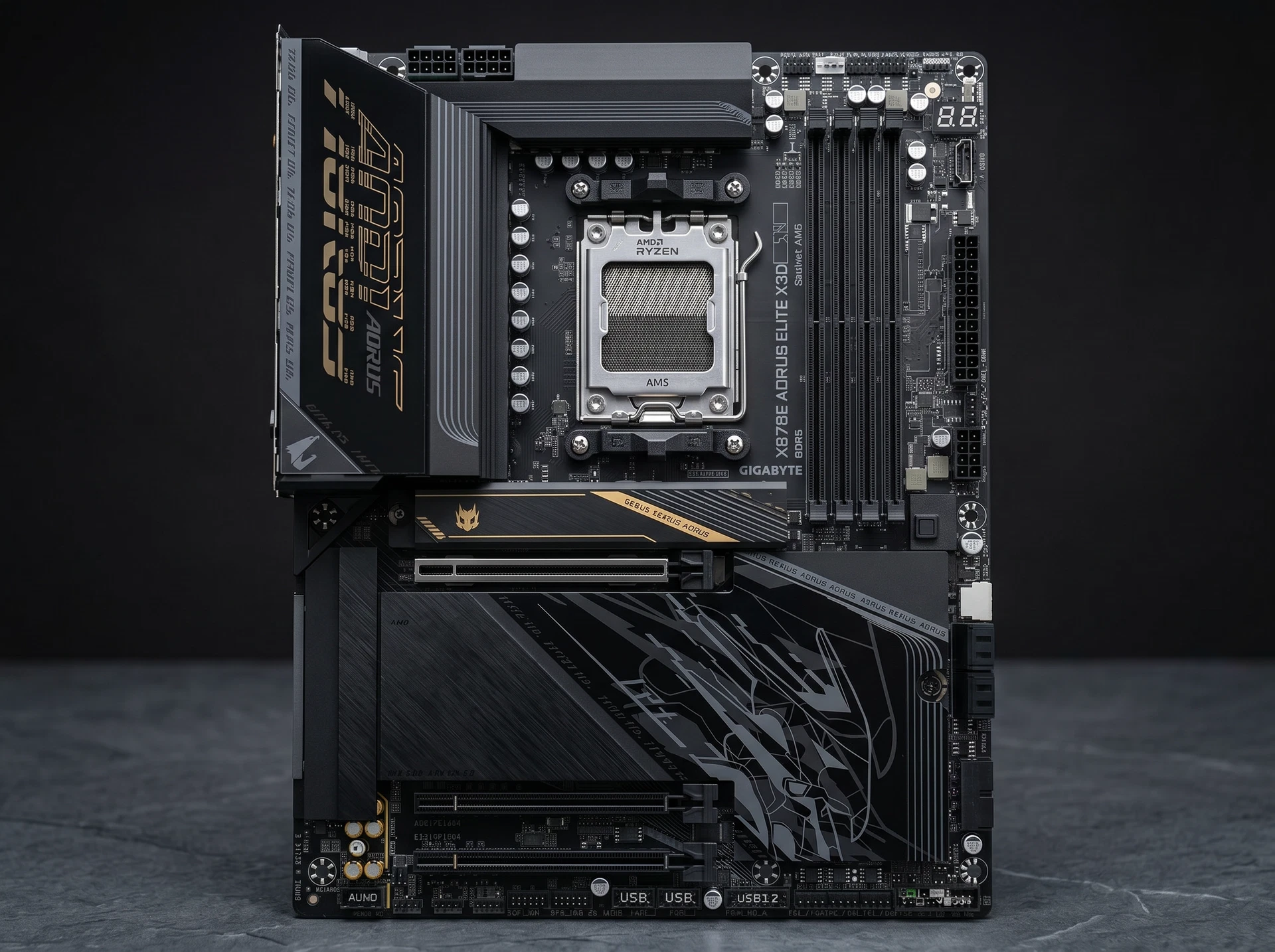 Материнская плата Gigabyte X870e Aorus Elite X3d, Socket AM5, AMD X870E, ATX, RTL - фото в интерьере