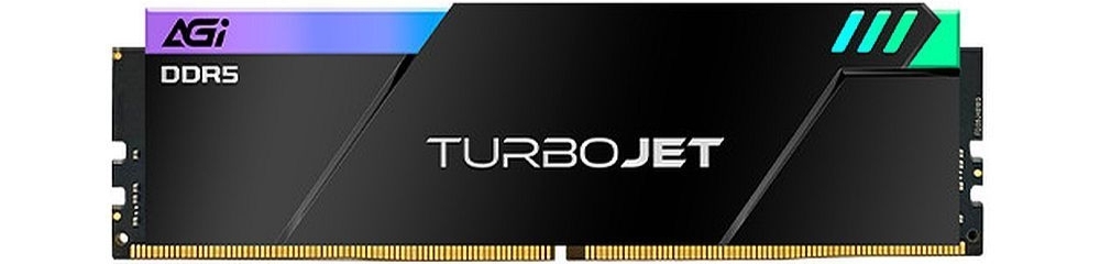 AGI AGI6APC16UD858-DC один модуль DDR5 чёрный радиатор RGB подсветка золотистые контакты