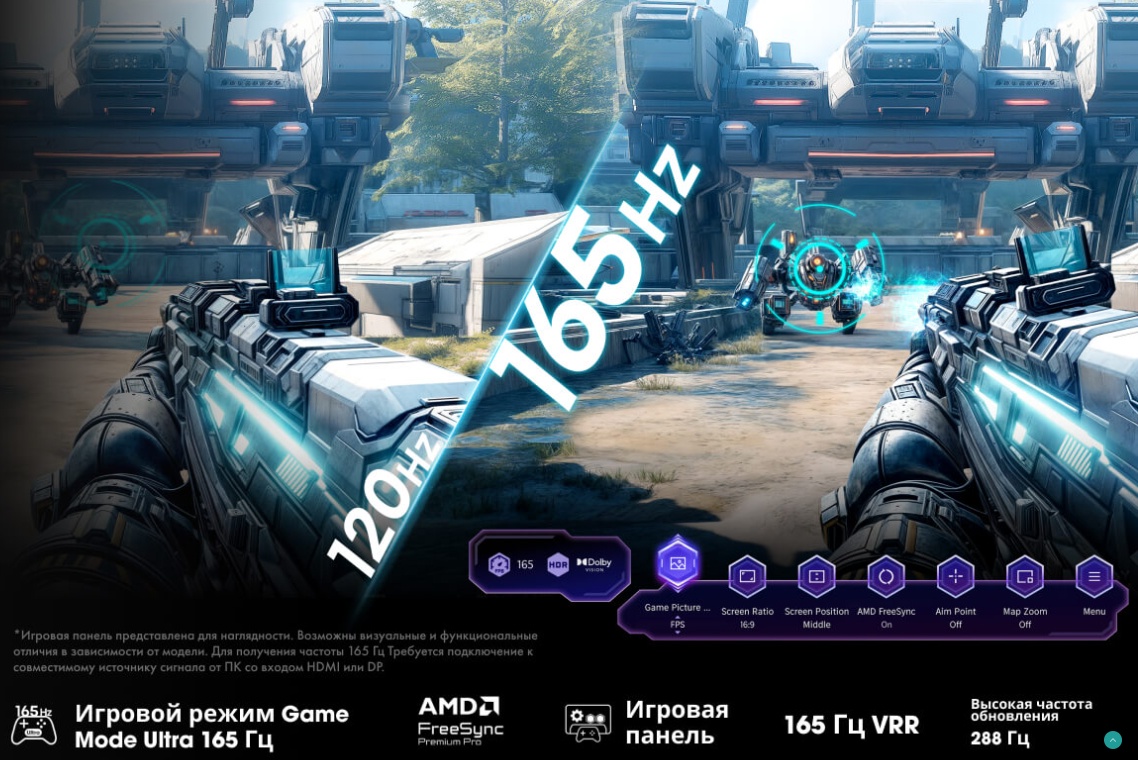 Hisense 75U8Q &mdash; игровой режим Game Mode Ultra 165 Гц