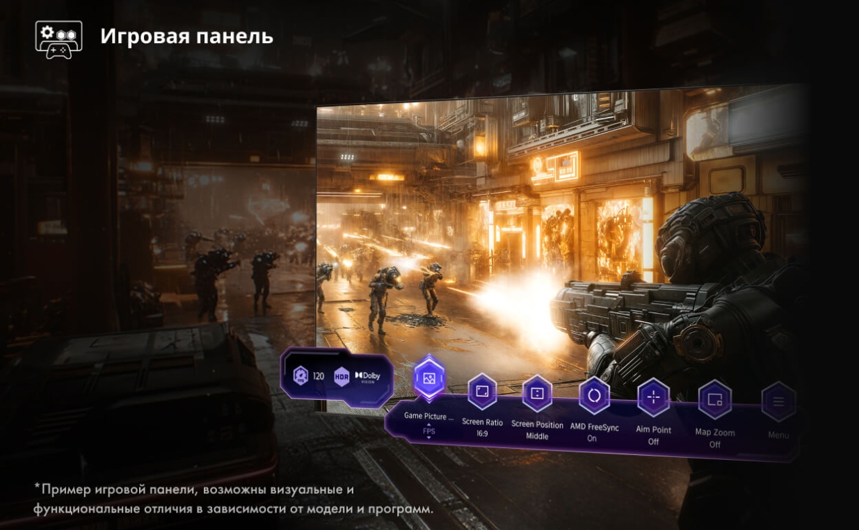 Hisense 75U8Q &mdash; игровая панель управления в реальном времени