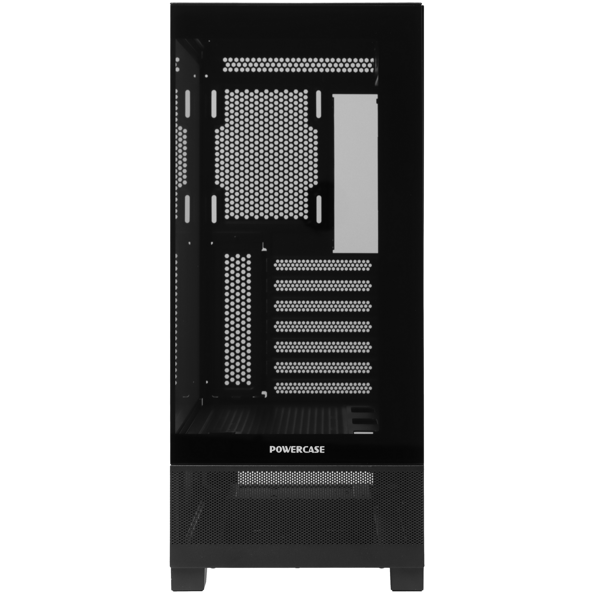 Powercase Luminous CLB-L0 внутреннее пространство крепёжные направляющие и перфорированные стенки