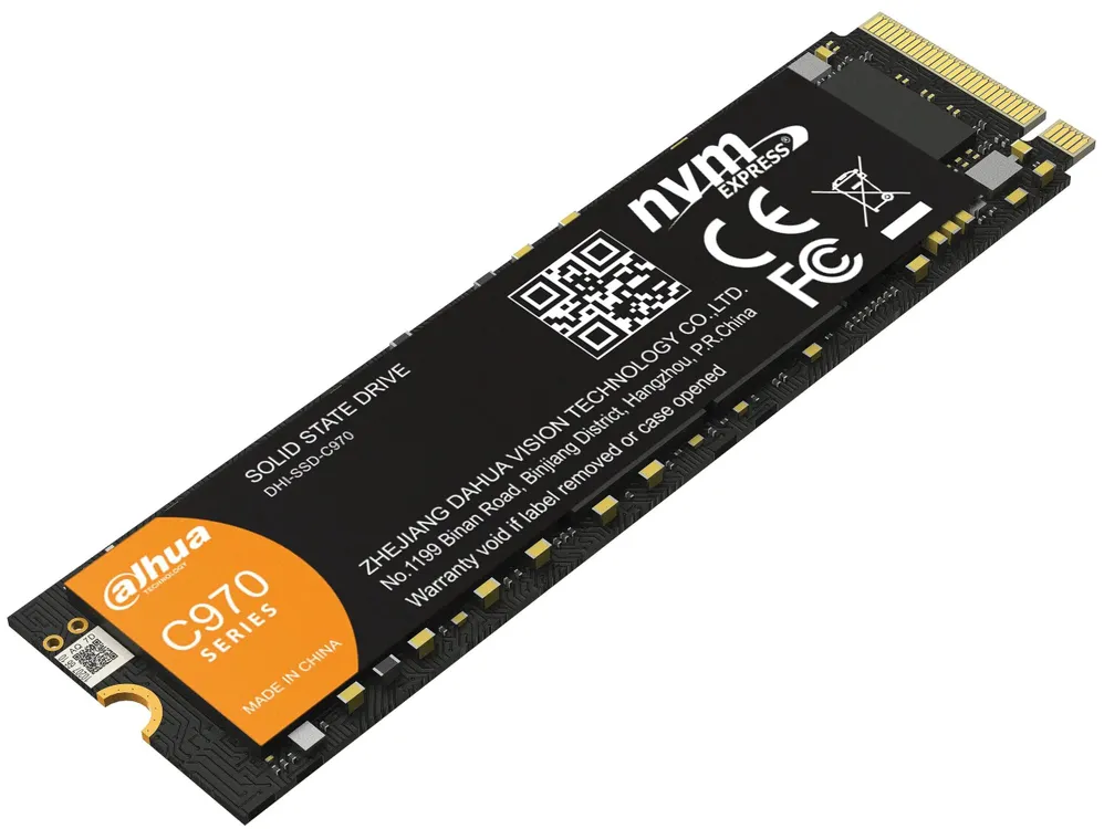 Dahua C970 1ТБ NVMe — разъём M.2 и маркировка DHI-SSD-C970N1TB крупным планом