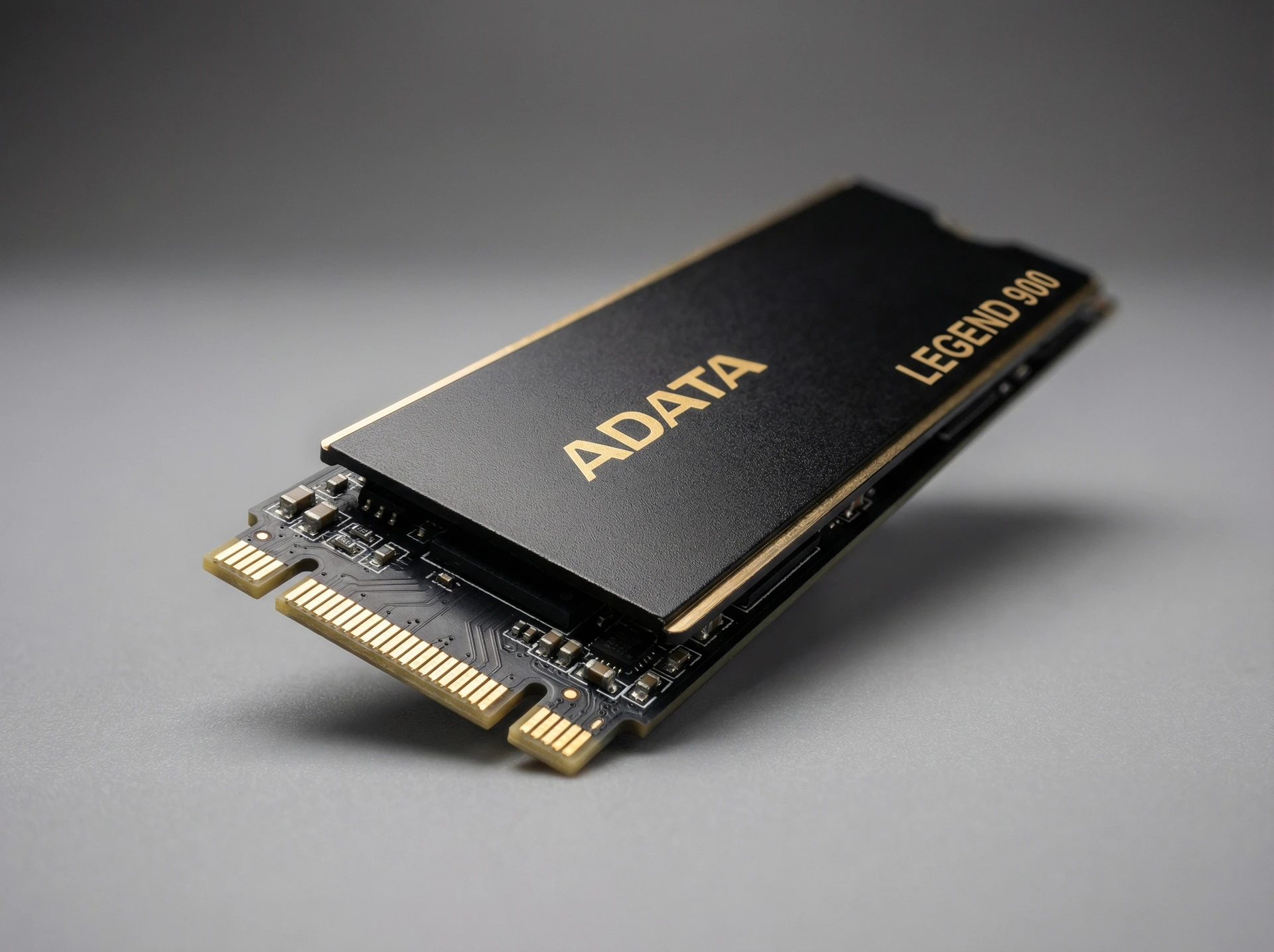 ADATA Legend 900 1 ТБ &mdash; накопитель M.2 2280 на фоне компонентов ПК, демонстрация компактности