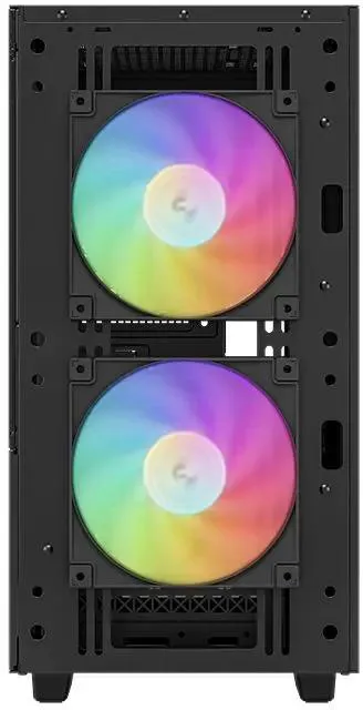 DeepCool CH360 вид сзади — панель ввода-вывода сверху, USB Type-C, USB 3.2, аудиоразъём