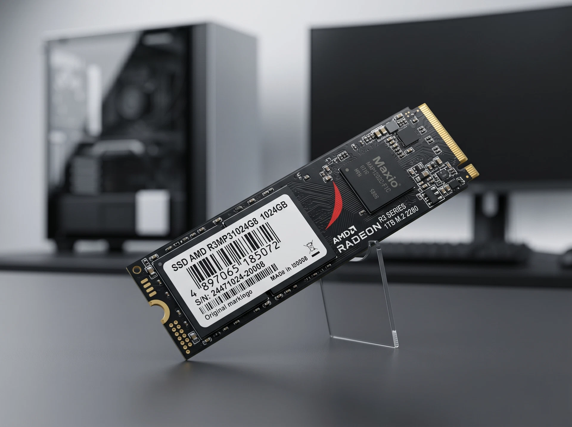 SSD накопитель AMD Radeon R3 Series 1Тб, M.2 2280, PCIe 3.0 x4, NVMe [R3MP31024G8] - фото в интерьере