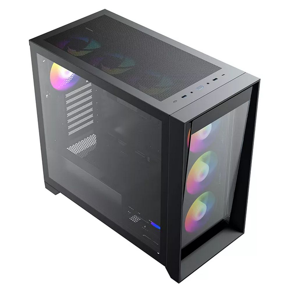 ACD Lagrange AH-TC1GC-000 вид сверху с ARGB-вентиляторами и верхней панелью управления освещением