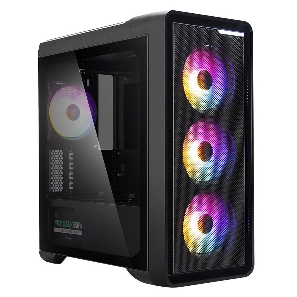 Zalman M3 Plus RGB корпус Mini-Tower черный с боковым закалённым стеклом и RGB-подсветкой