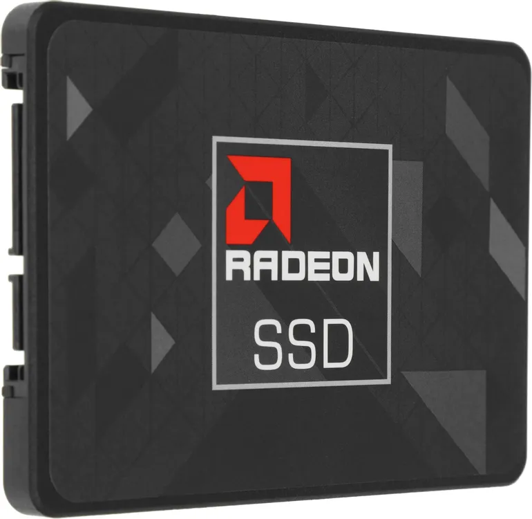 AMD Radeon R3 1ТБ SSD — боковой профиль с разъёмом SATA и крепёжными отверстиями