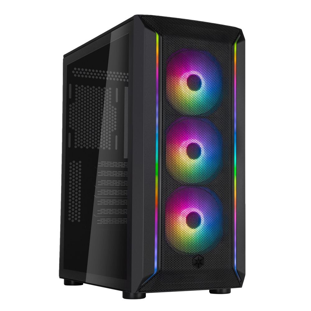 SilverStone FARA 511Z три ARGB-вентилятора с разноцветной подсветкой сетчатый фронт