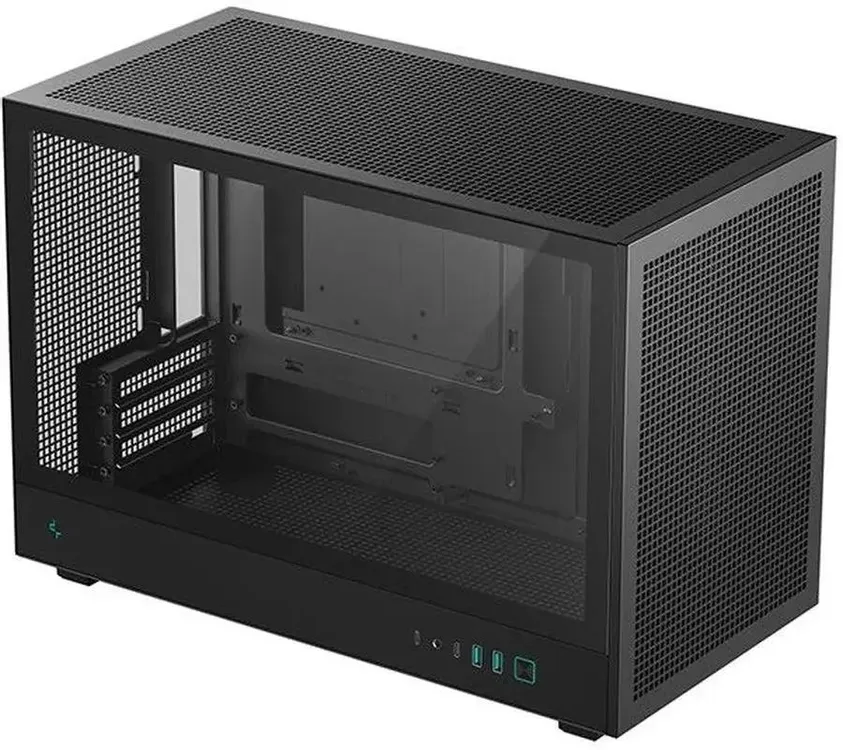 DeepCool CH260 корпус Mini-Tower чёрный с закалённым стеклом и металлической сеткой