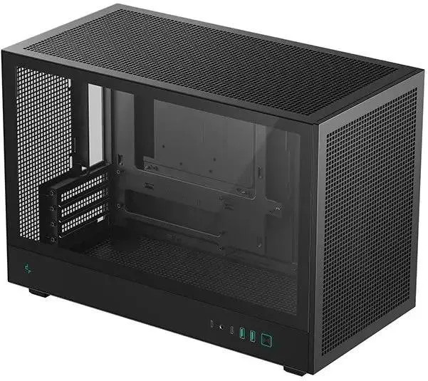 DeepCool CH260 внутренний вид — монтажная плоскость Micro-ATX и кабельные каналы