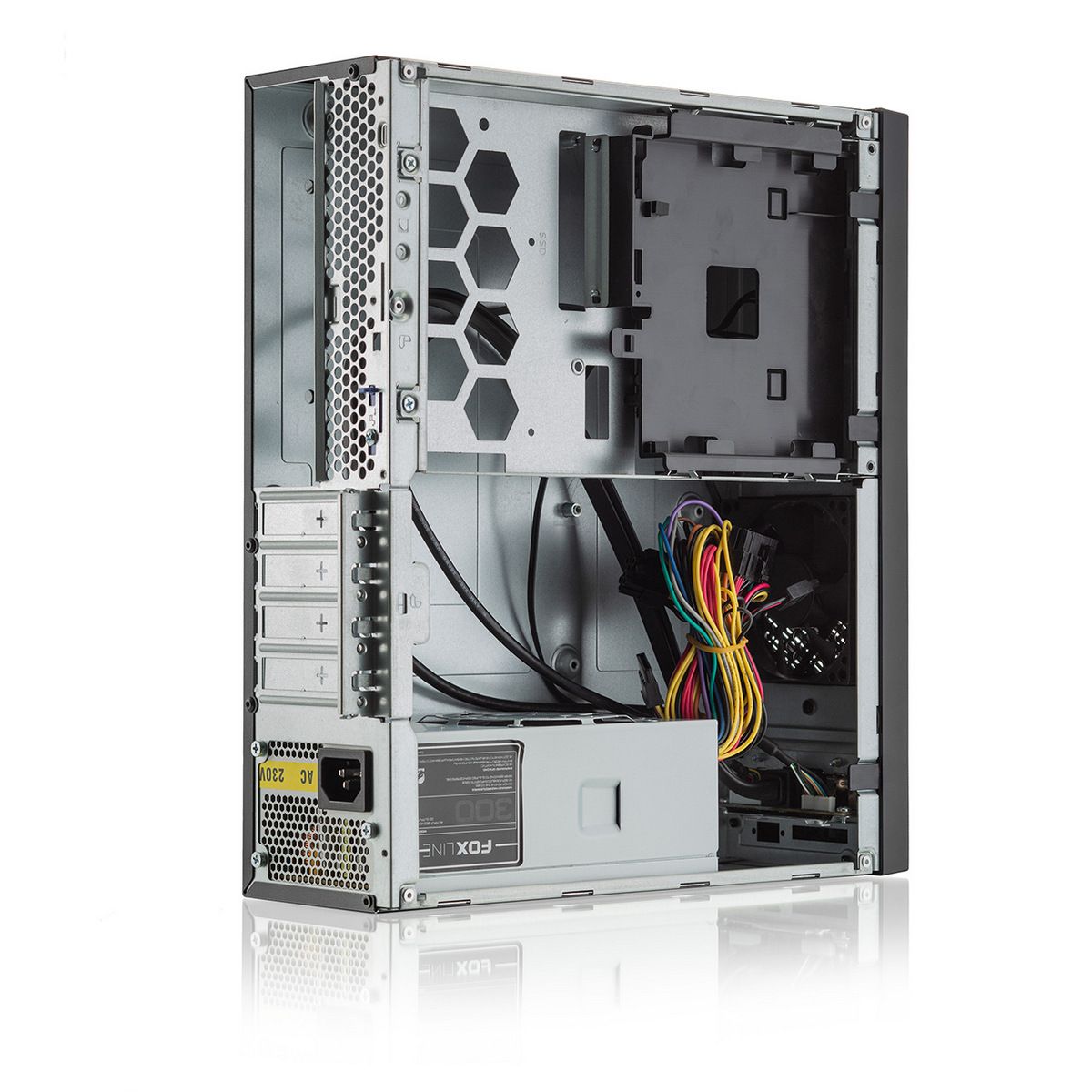 FoxLine FL-1001-TFX300S-U32C внутреннее устройство расположение компонентов блок питания отсеки