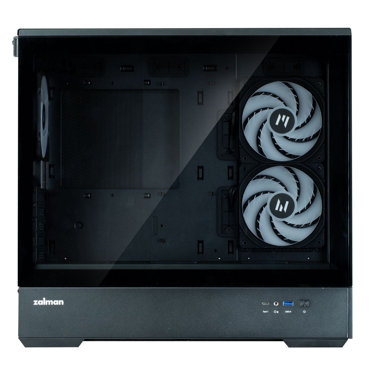 Zalman P30 V2 верхние вентиляторы 120 мм белые лопасти внутренняя компоновка