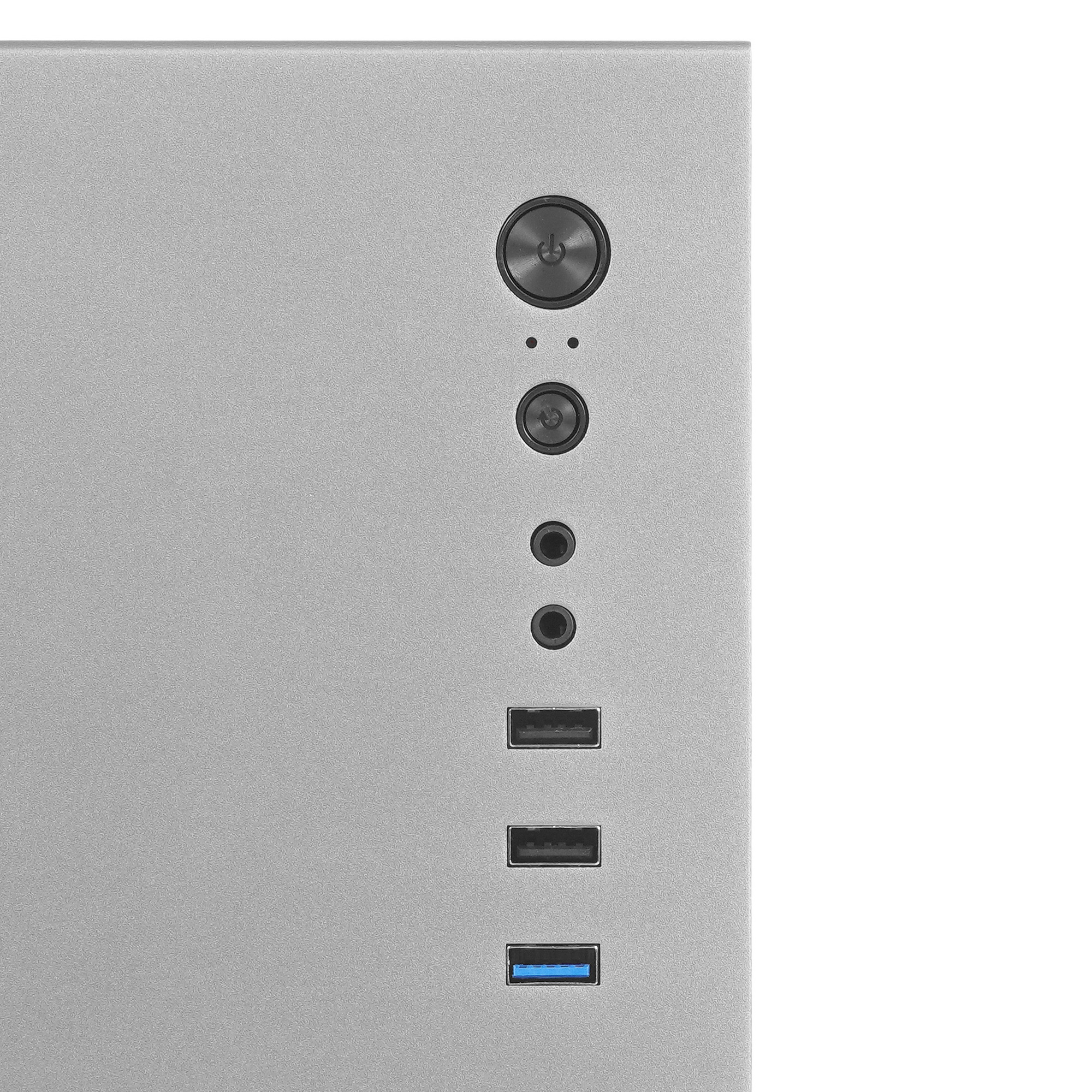ACD Coffre 501 фронтальная панель крупным планом — кнопка питания, USB 2.0 и USB 3.0 порты