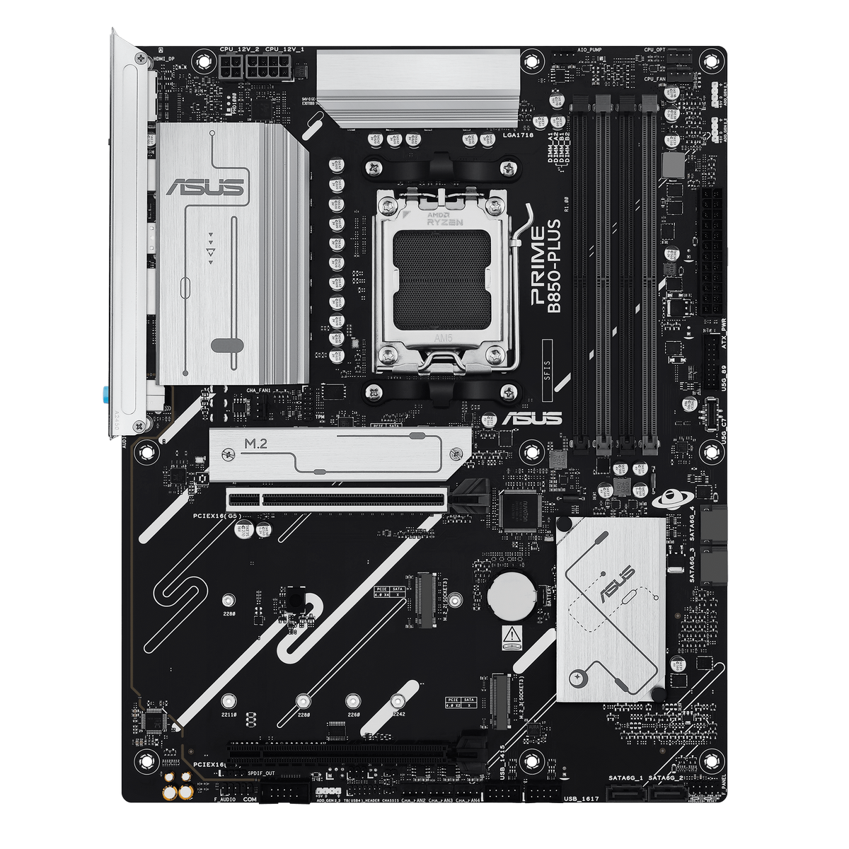 ASUS PRIME B850-PLUS-CSM разъёмы M.2 и слоты расширения PCIe 5.0
