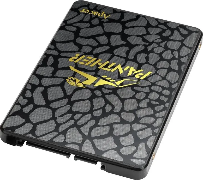 Apacer AS340 Panther 240 ГБ — изометрический вид с видимыми контактами SATA и компактным корпусом