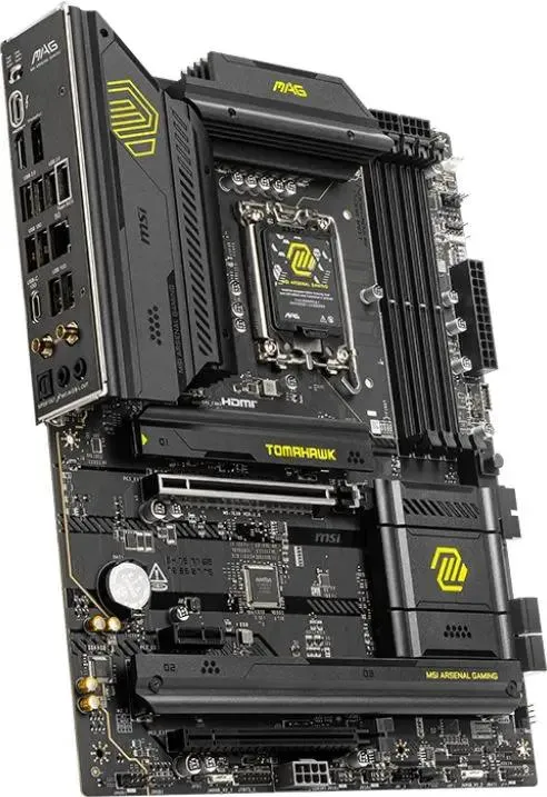 MSI MAG B860 Tomahawk Wifi задняя панель портов и разъёмы подключения