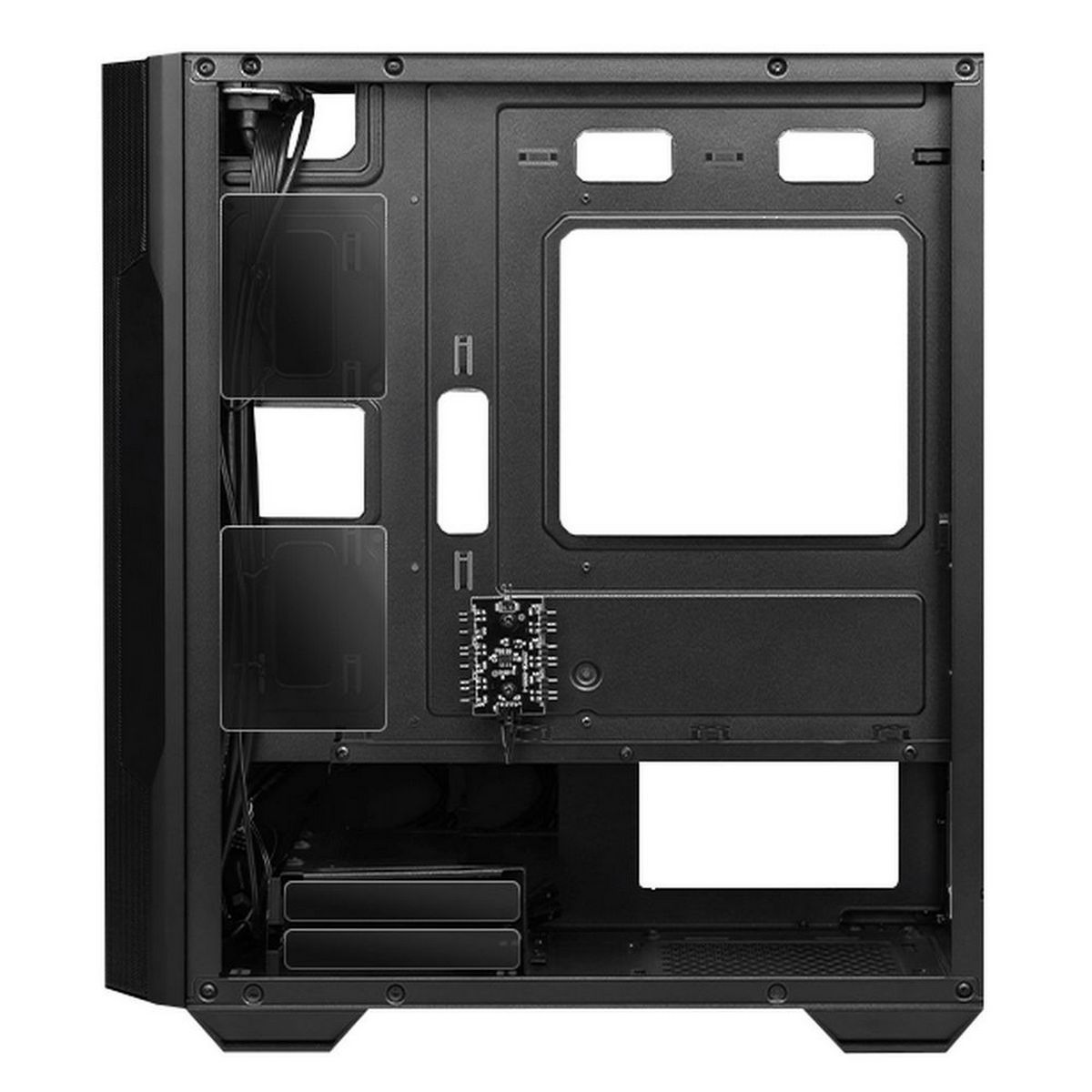 MSI MAG FORGE M100R закалённое стекло боковой панели — ARGB-подсветка вентиляторов внутри